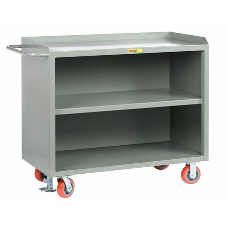 LITTLE GIANT Mobile Bench Cabinets, 36"W, Center Shelf, Powder Coated Steel MB3-2436-FL
